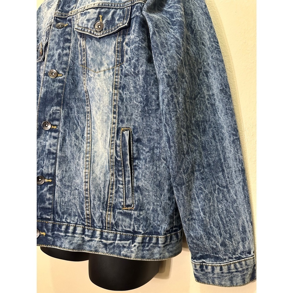NWOT SOUTHPOLE Distressed Blue Denim Jacket - Picture 4 of 11